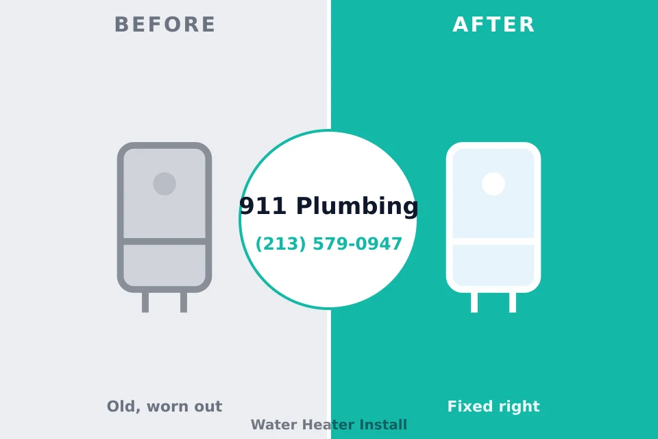 Before and after: plumbing repair Tennille, GA
